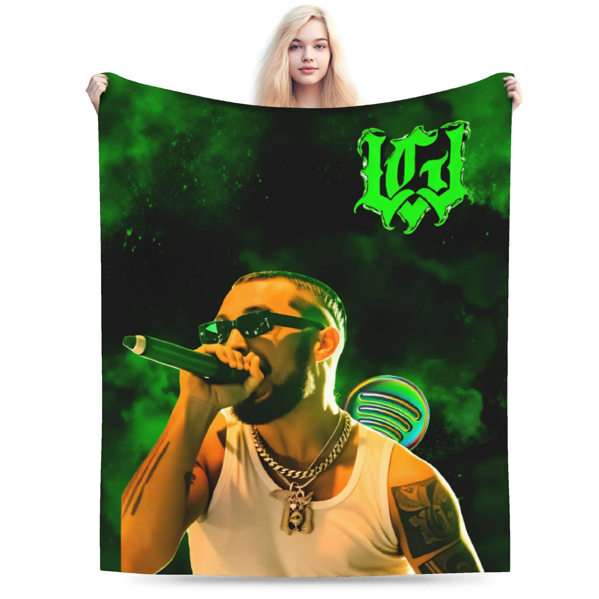 Warm Blanket Children Travel Jc Reyes Album Tour 2025 Rapper Throw Blanket  Flannel Bedspread For Outdoor Graphic Sofa Bed Cover