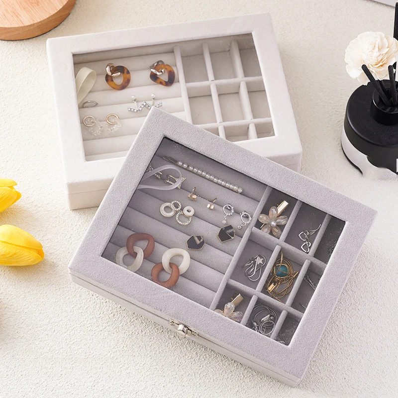 

Простая бархатная шкатулка для колец, шкатулка для драгоценностей, шкатулка для хранения сережек, пыленепроницаемая шкатулка для драгоценностей, шкатулка для ожерелья