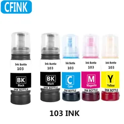 T103 103 T104 104 Refill Dye Ink For Epson Eco Tank L1110 L3100 L3110 L3111 L3116 L3150 L3151 L3156 L3160 5190 Desktop Printer