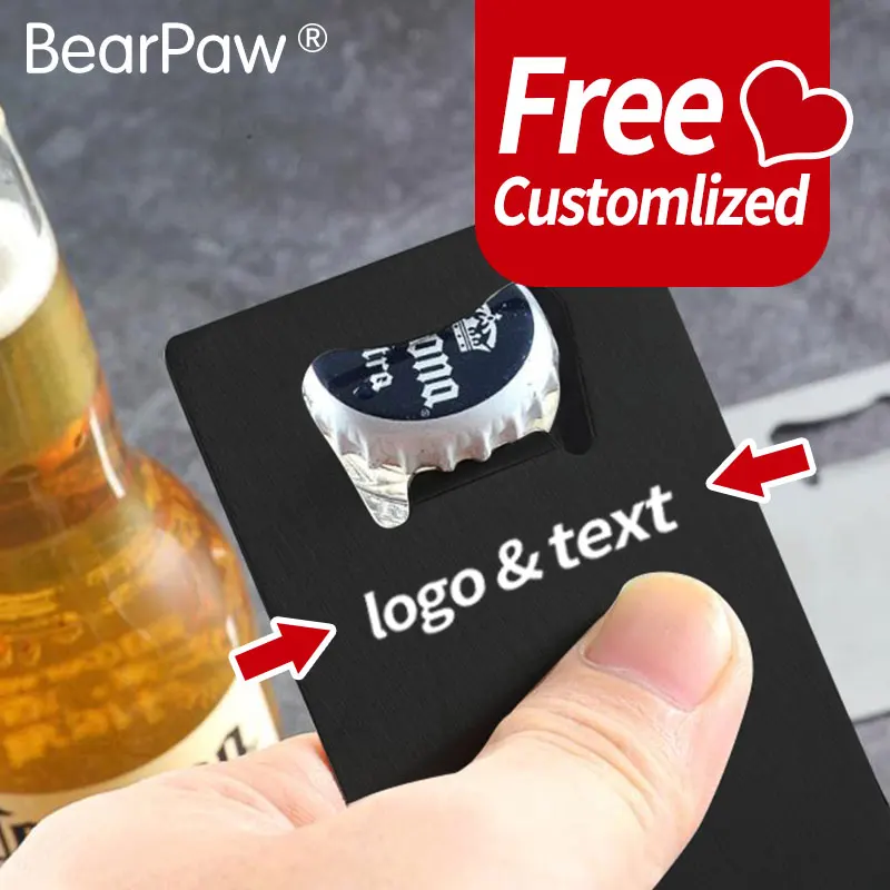 

Customized Classic Stainless Steel Bottle Opener, Custom Beer Opener, Customized Card Bottle Opener Logo,Beverage lid opener