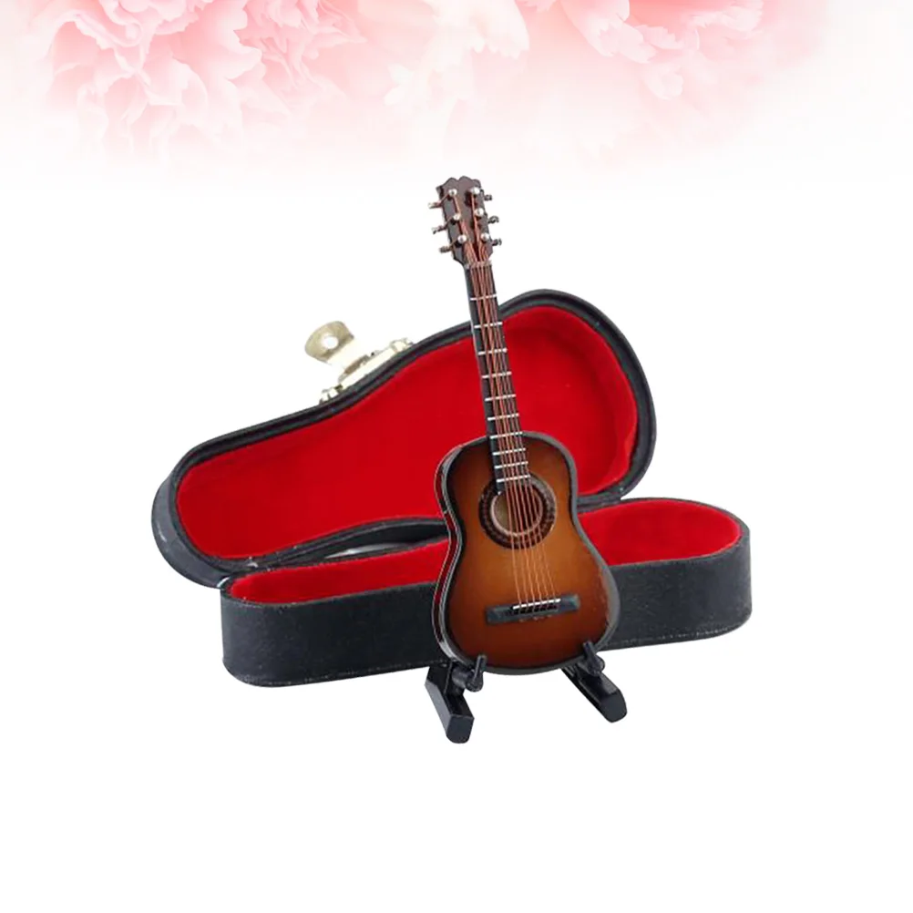 

Miniature Classical Guitar Wooden Fake Guitar For House Decoration Desktop Craft Display Graduation Gift Mini Instrument