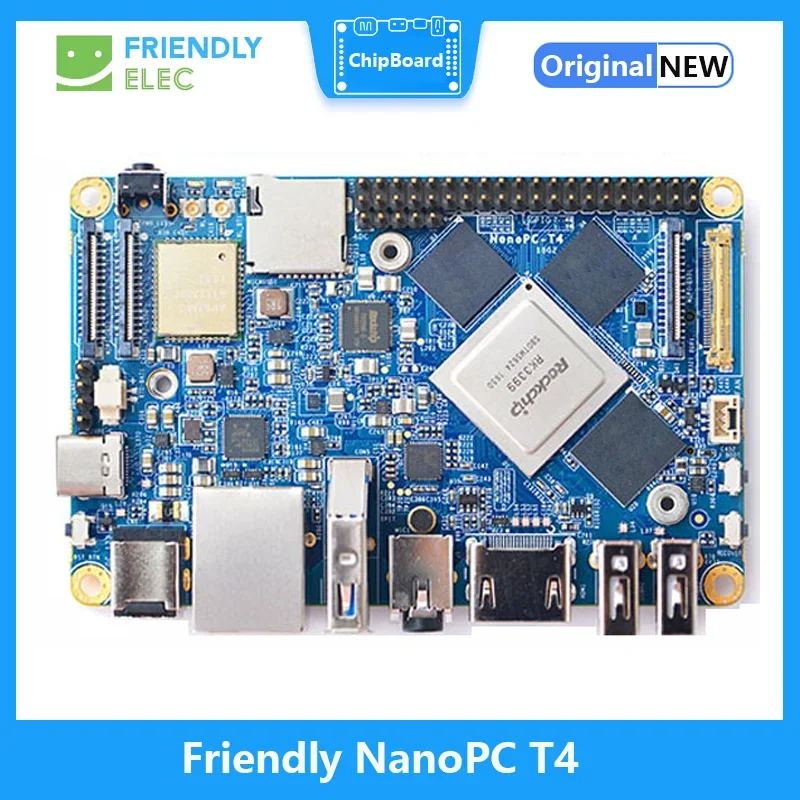 

NanoPC T4 RK3399 Макетная плата с открытым исходным кодом DDR3 4 ГБ Гбит/с Ethernet Поддержка Android 7 8 10 Ubuntu, обучающая плата AI