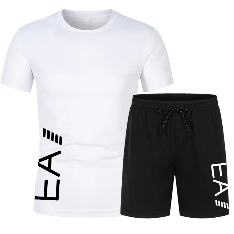 

New Men's Clothing Summer Sports Suit Comfortable Breathable Mesh Running Sets Jogging Fitness Tracksuit Men Training Jersey