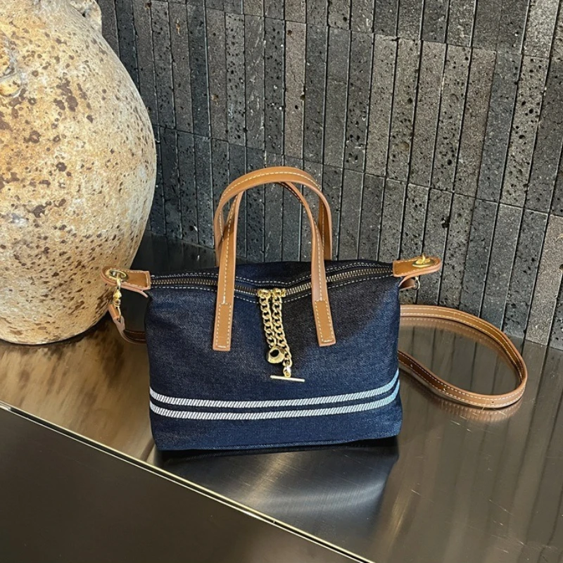 New Women's Handbag Fashionable and High-quality Denim Crossbody Bag Casual and Versatile Large Capacity Shopping Bag for Girls