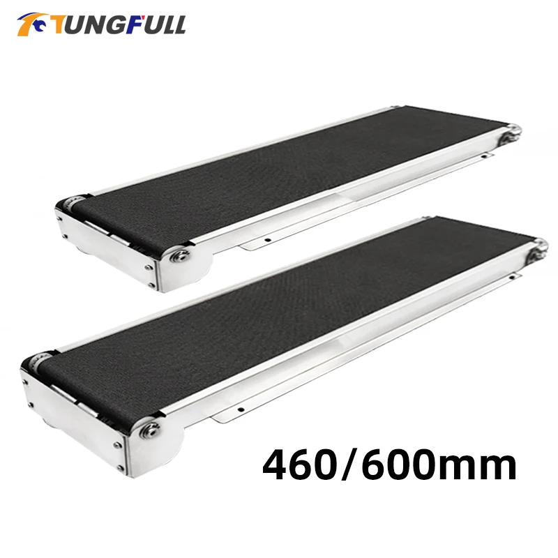 Mini Conveyor Belt 460mm Stainless Steel Frame PU Belt 24V Vending Machine Automatic Track Cargo Lane Channel No Power