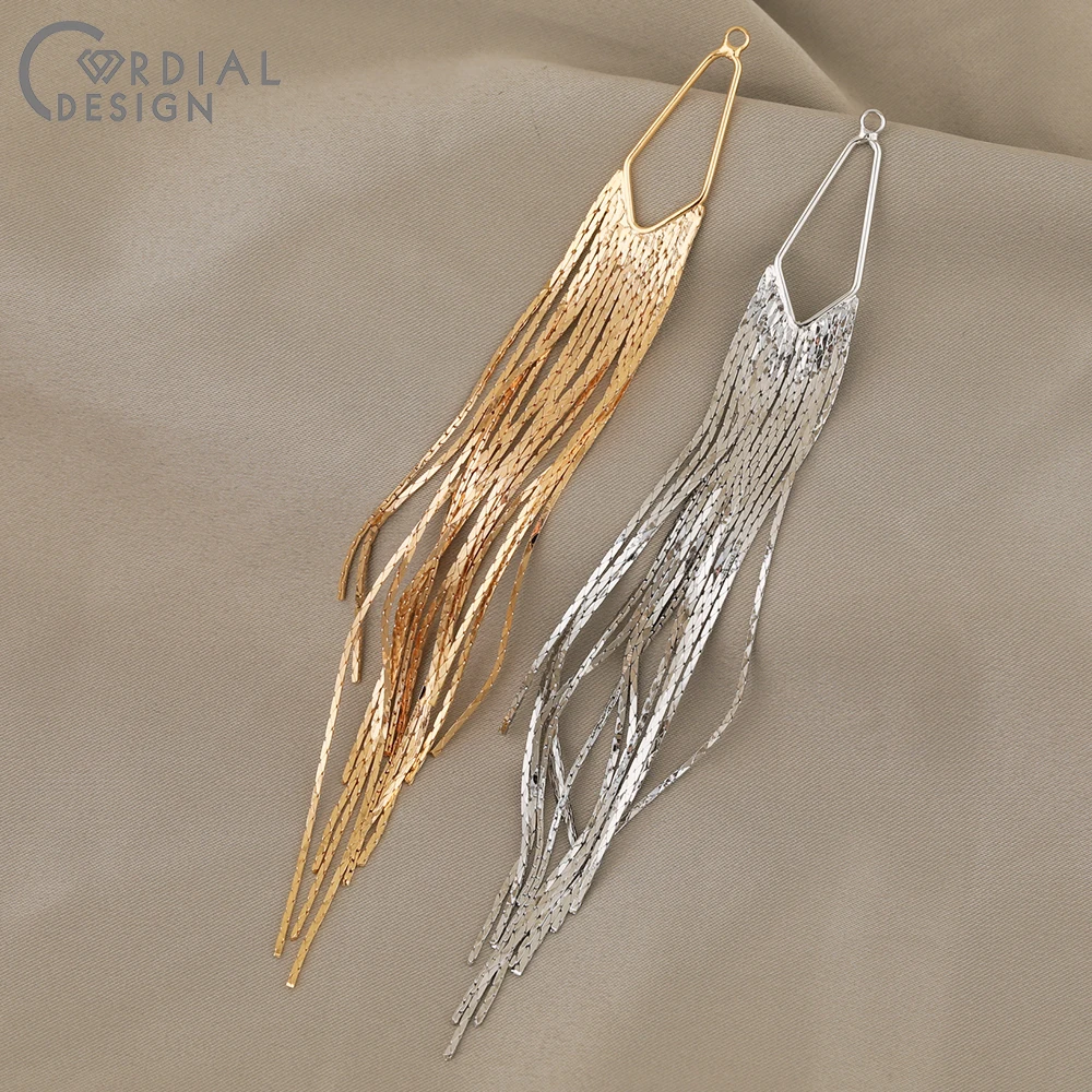 تصميم ودي 20 قطعة 12*124 مللي متر لتقوم بها بنفسك أقراط اكسسوارات/شكل شرابة/طلاء الذهب الحقيقي/يدوية الصنع/نتائج ومكونات المجوهرات