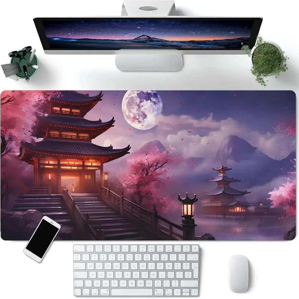 

Cherry Blossoms Landscape Mouse Pad Large Rubber Anti-slip Desk Accessories Mousepad for Offices & Gamer Keyboard Mats Decor Mat