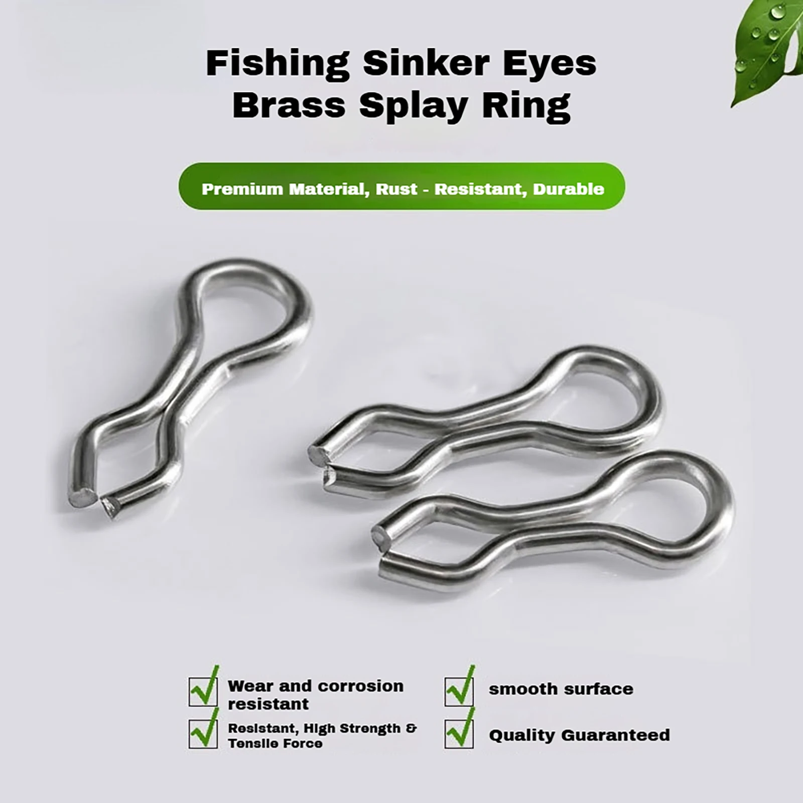 Brass Splay Ring Lead Sinker Eyes Stainless Steel Fishing Sinker Mold Eyelets DIY Rigging Wire Forms for Fishing Sinker Making