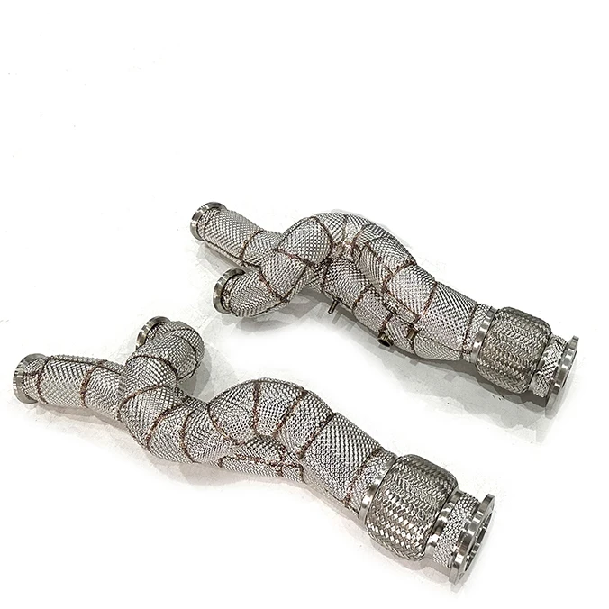 Picture 6: Exhaust Downpipe For Lamborghini Aventador LP700 With Heat Shield Header 304 Stainless Steel