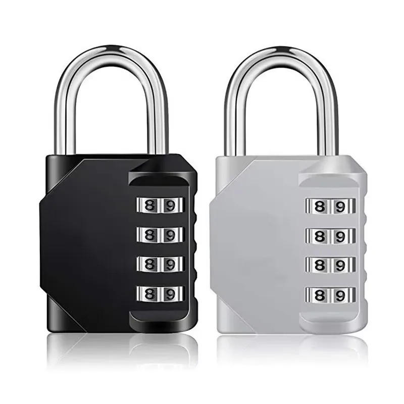 4 Digit Padlock Password Locks Zinc Alloy Weatherproof Lock Outdoor Mechanical Lock For School Gym Locker/FenceHasp Secur