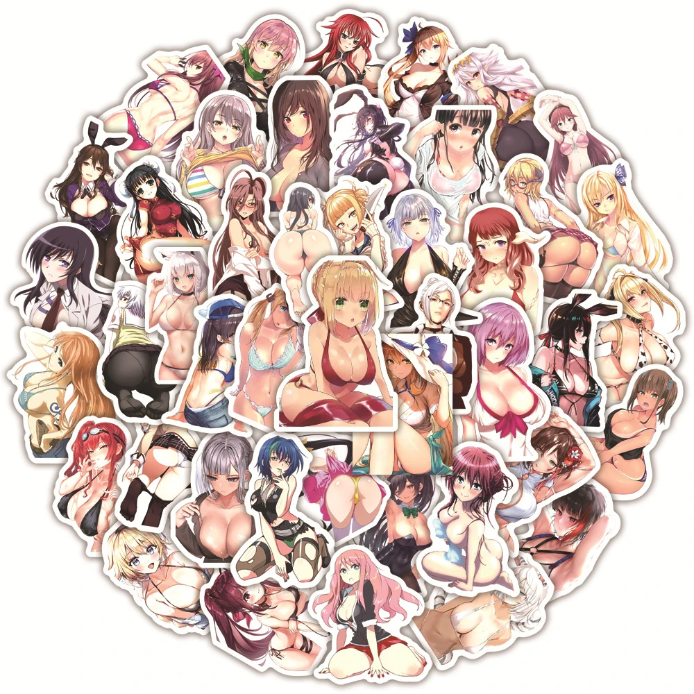 10/30/50PCS Anime Two-dimensional Sexy Girl Graffiti Stickers Comic Beauty Mobile Phone Water Cup Computer Wholesale