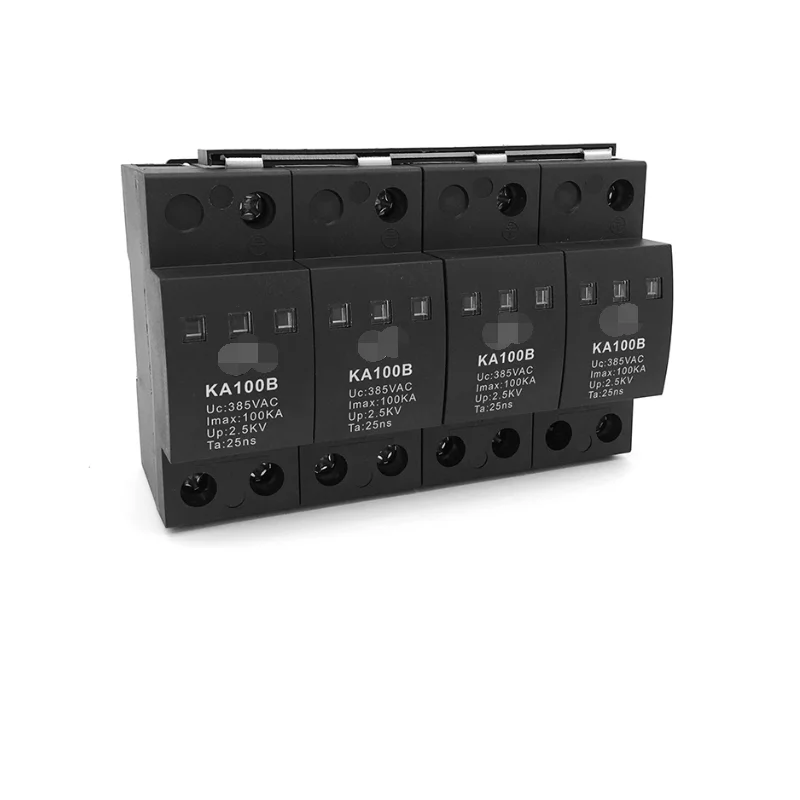KA100B4 Level 2 AC Power Surge Protector B Level 100KA Three Phase Large Current AC Surge Protector