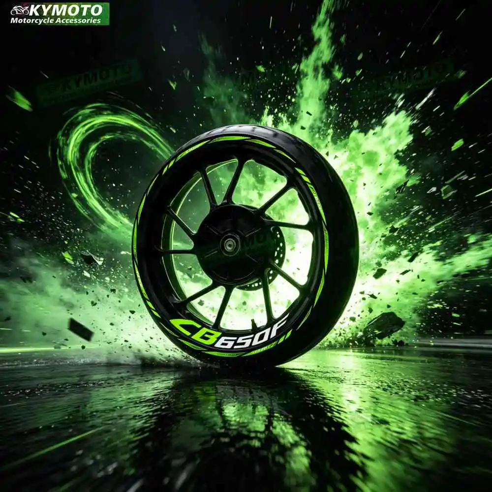 For Honda CB650F CB 650F Motorcycle 17 Inch Front And Rear Racing Wheel Stickers Car Reflective Motorbike Hub Tape Decal Sticker