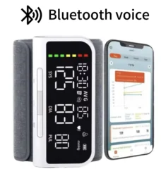 Bluetooth upper arm blood pressure monitor USB intelligent blood pressure monitor LED large screen heart rate pulse blood pressu
