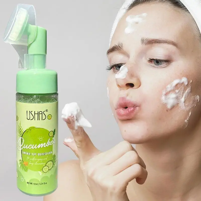 Limpiador Facial espumoso, limpiador de burbujas para el cuidado de la piel con cabezal de cepillo, 5,24 flOz, espuma hidratante, piel sensible