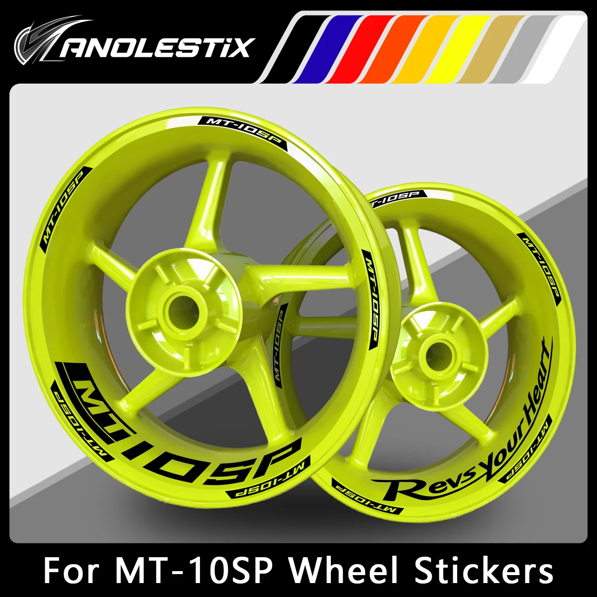 

AnoleStix Reflective Motorcycle Wheel Sticker Hub Decal Rim Stripe Tape For YAMAHA MT-10SP MT10SP