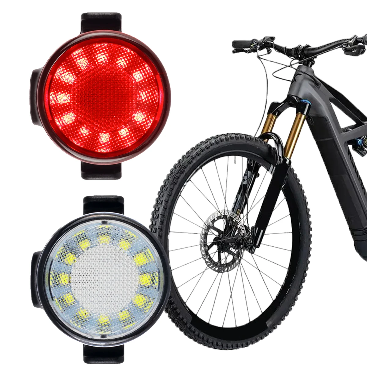 AliExpress DUTRIEUX Bike Lamp set Rechargeable 12 LED high-light front light Riding safety Bicycle Taillight Waterproof