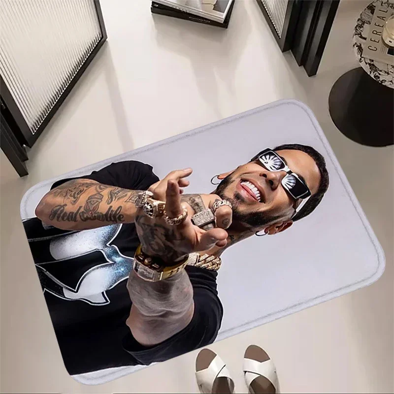 

TR01 Rapper Room Anuel AA Rugs Foot Carpets Entrance Doormat Kawaii Rug Floor Mats Anti Slip Mat Home Decor Kitchen Hallway Carp