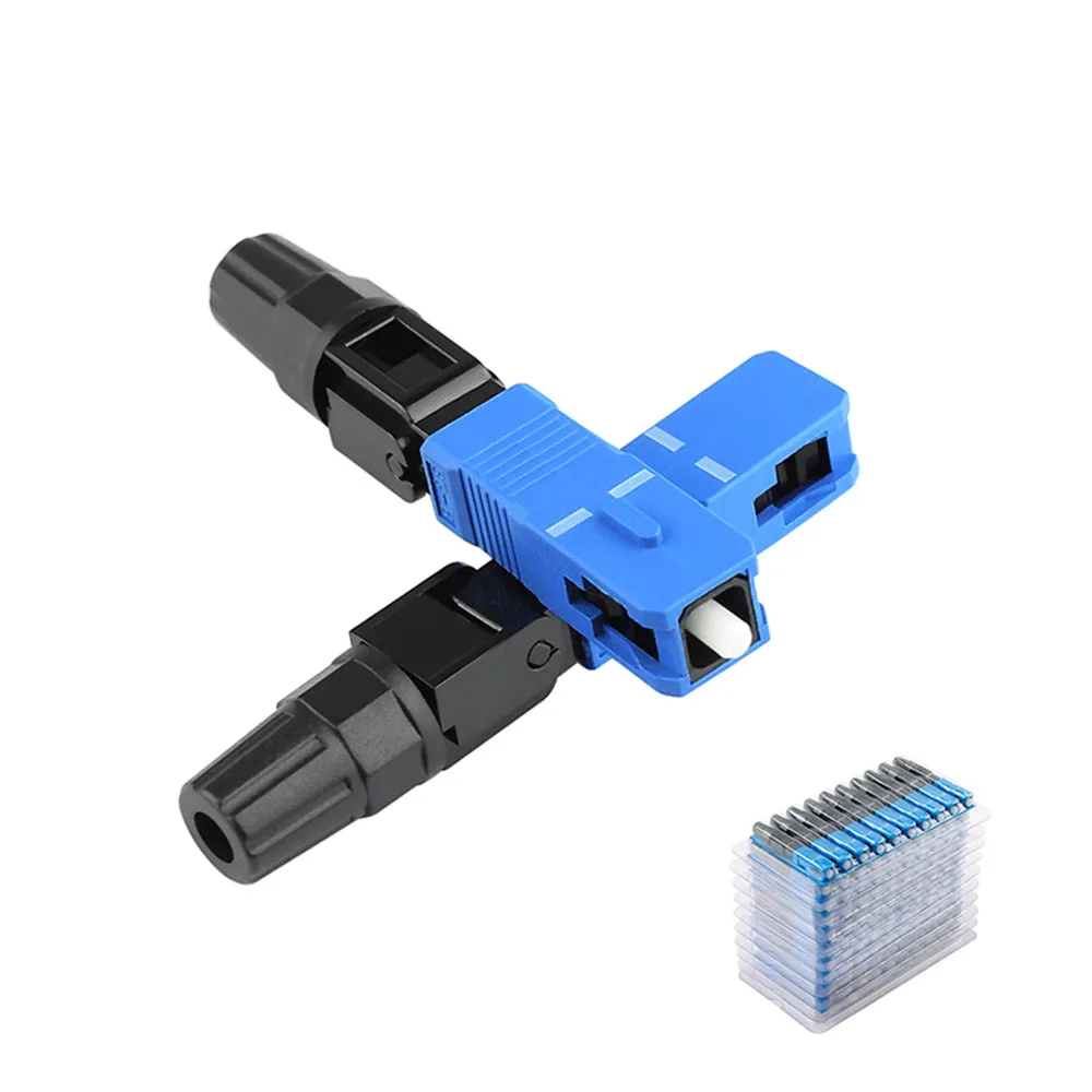 Single-mode 0.3dB FTTH fiber optic fast connector SC UPC SC APC Embedded style quick Connector 50pcs 100pcs 200pcs Lot