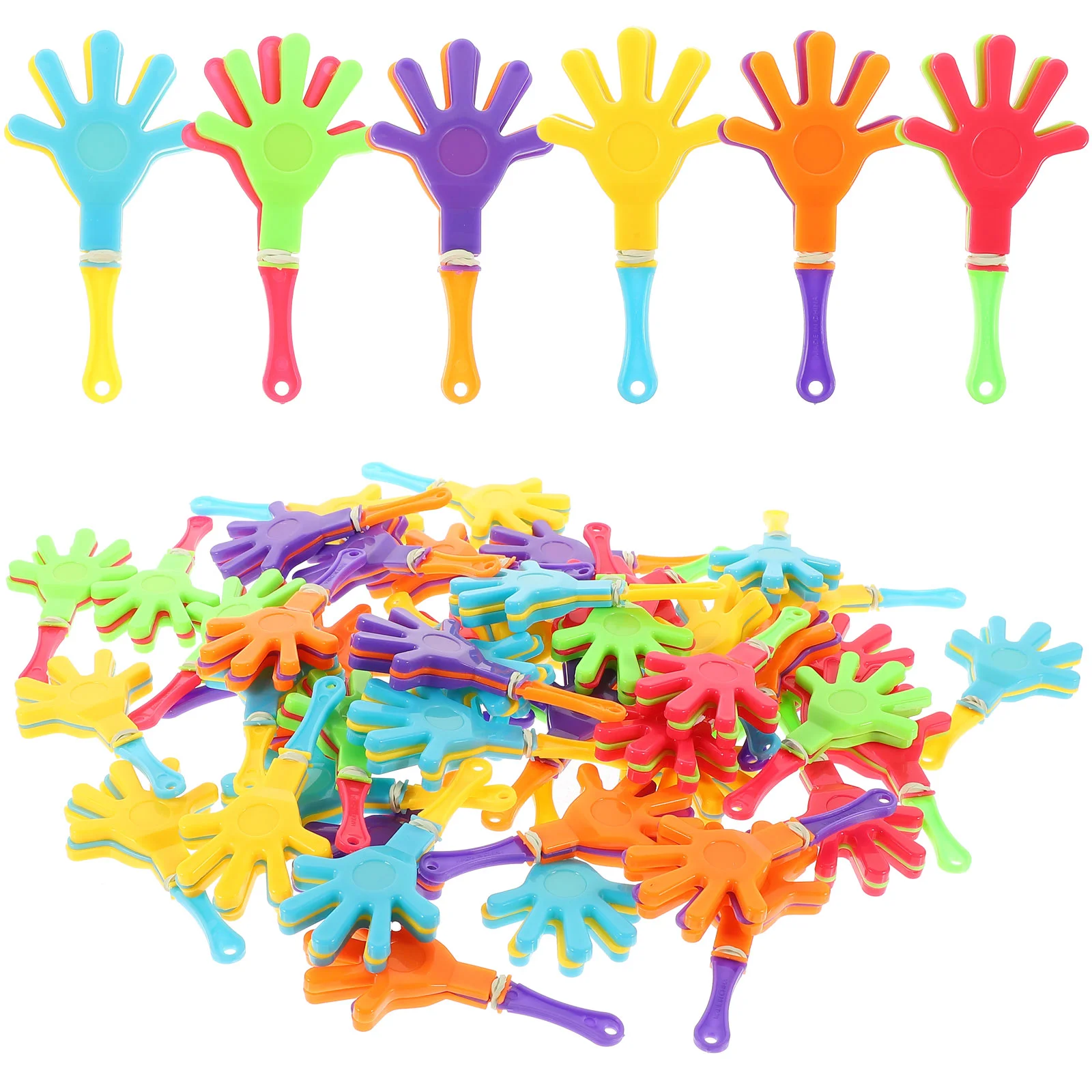 

50 Pcs Little Hand Party Props Clappers Noisemakers Shaped Cheering Props Favors Loud Car Mirror Child