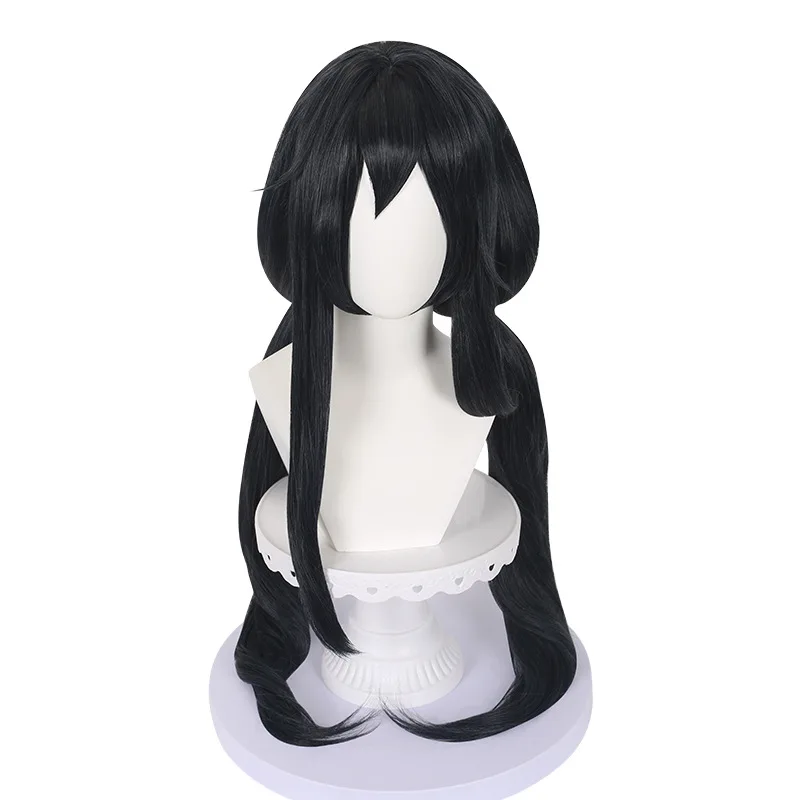 ブルーアーカイブ 翠子ゆう コスプレウィッグ ロングダークブルーウィッグ リアルな頭皮シミュレーション付き