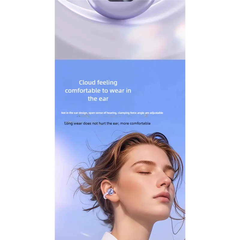 2025 سماعات أذن بلوتوث لاسلكية بتصميم مشبك على شكل عظمة غير داخل الأذن متوافقة مع طراز هواوي وأبل الرياضي الرسمي