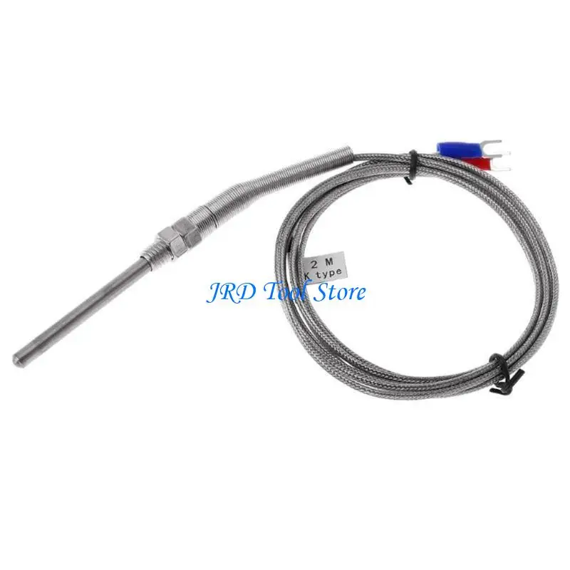 A2UD K Type Thermocouple Probe 50mm/100mm/150mm/200mm Stainless Steel Thermocouple 0-400℃ Temperature