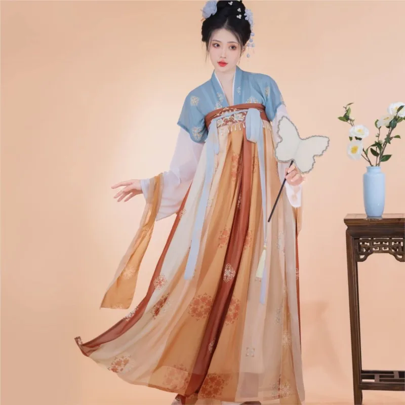 Hanfu New Adult Such as Chest-High Dress Female Genuine One-Piece Cabbage Daily