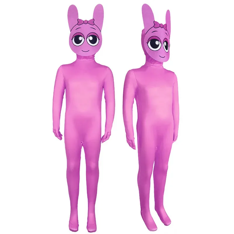 L2025l أزياء الهالوين للبالغين والأطفال Incredibox أزياء الرجال Oren بذلة قناع Clukr الزي بنين بنات Pinki Sprunki Vineria Brud Ra #3