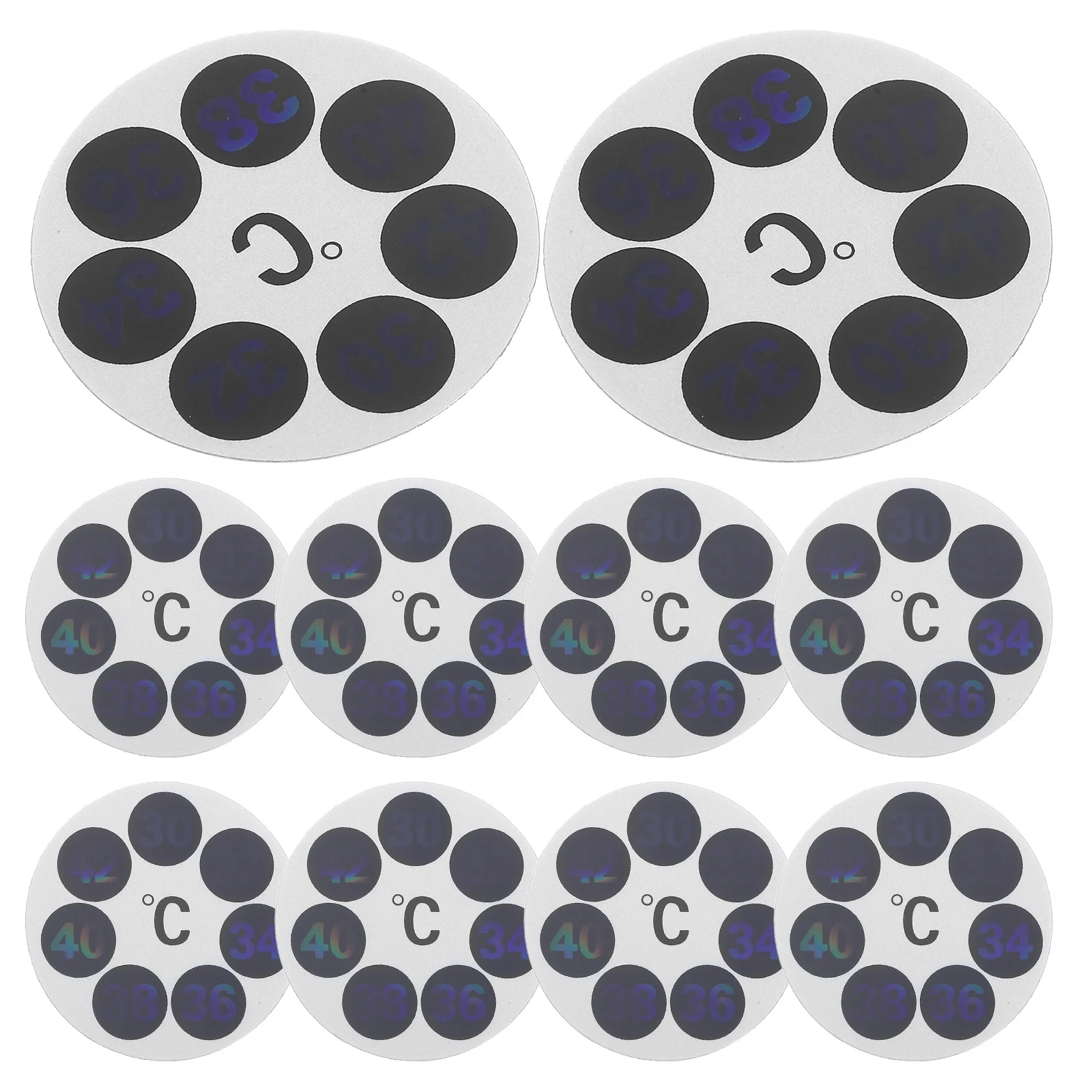 

10Pcs Bathtub Thermometers Round Adhesive Stickers Water Temperature Color Baby Kids Bathroom Safety Decals