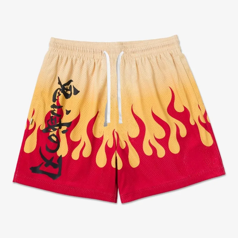 2026 Summer Demon Slayer Mesh Basketball Shorts Adult Sports Shorts Quick Drying Loose Casual Fashion Running Unisex Shorts