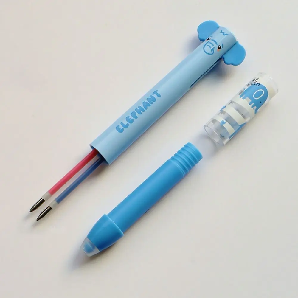 

Multifunctional Erasable Ballpoint Pen Animal Design Quick-drying Neutral Pen Double Ink Color Gel Pen Student Test