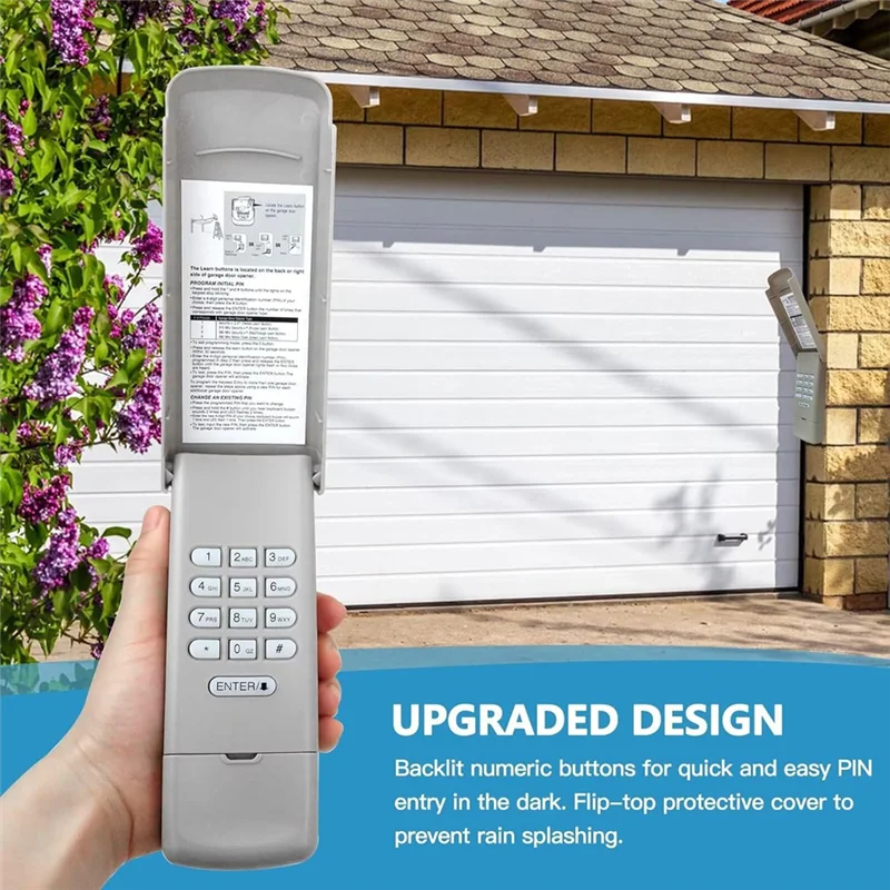 【Oferta exclusiva!】 1 teclado abridor de porta de garagem 877MAX com 2 controles remotos para séries 41A6127-1 HBW2028, 139,53680