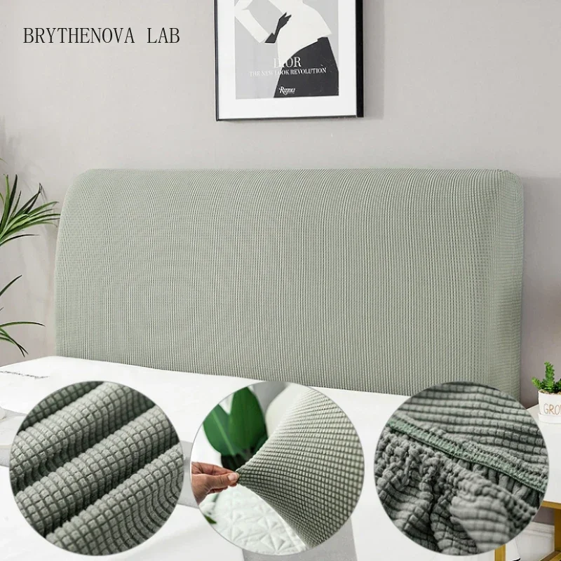 Simple Bedside Cover Elastic Thicken Protection Headboard Case Dust-proof Bedroom Nordic Bed Cushion Cover House Decoration