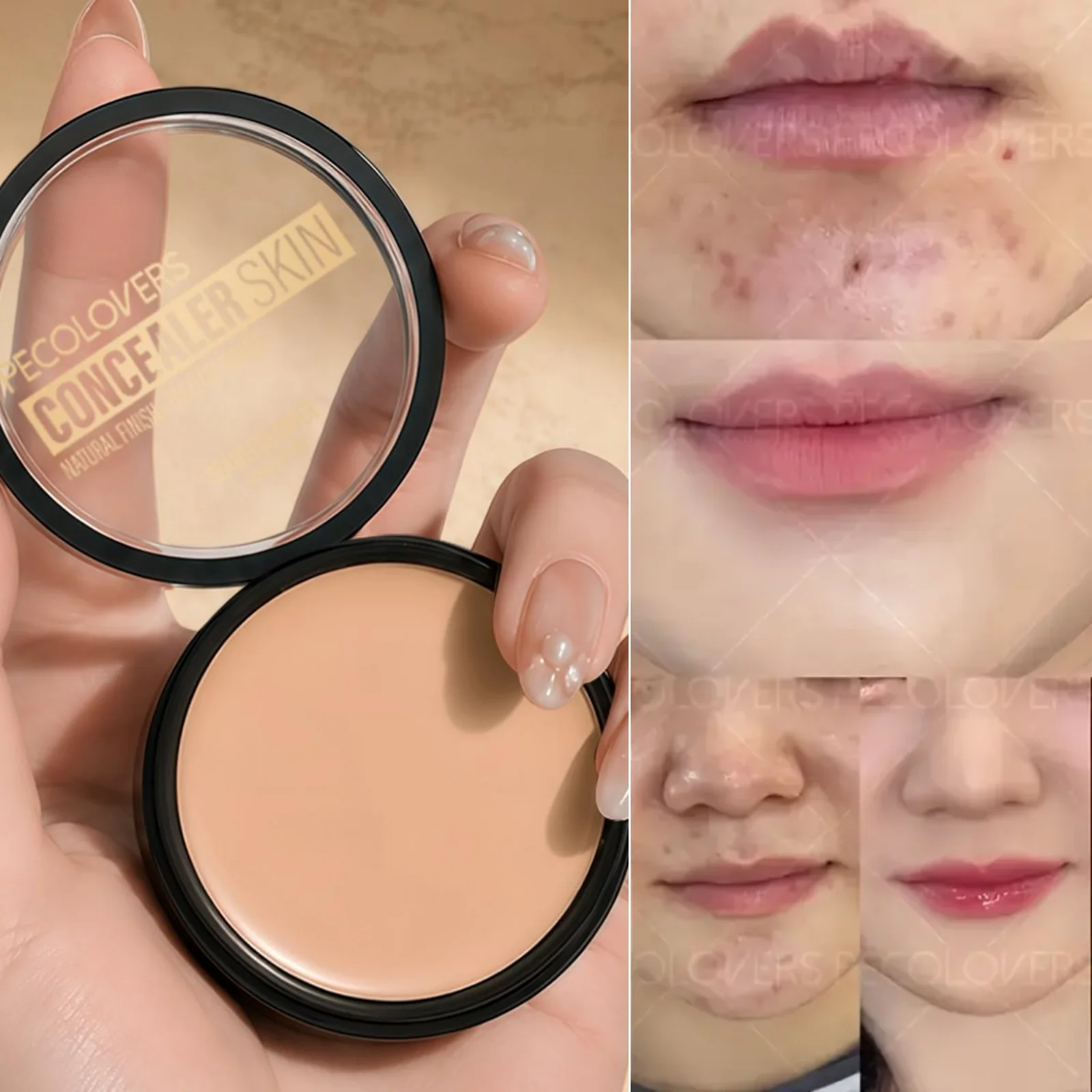1PC Waterproof, Flawless Moisturizing Foundation, Matte Concealer, Light‑weight and Non‑sticky, Ideal for Daily Makeup