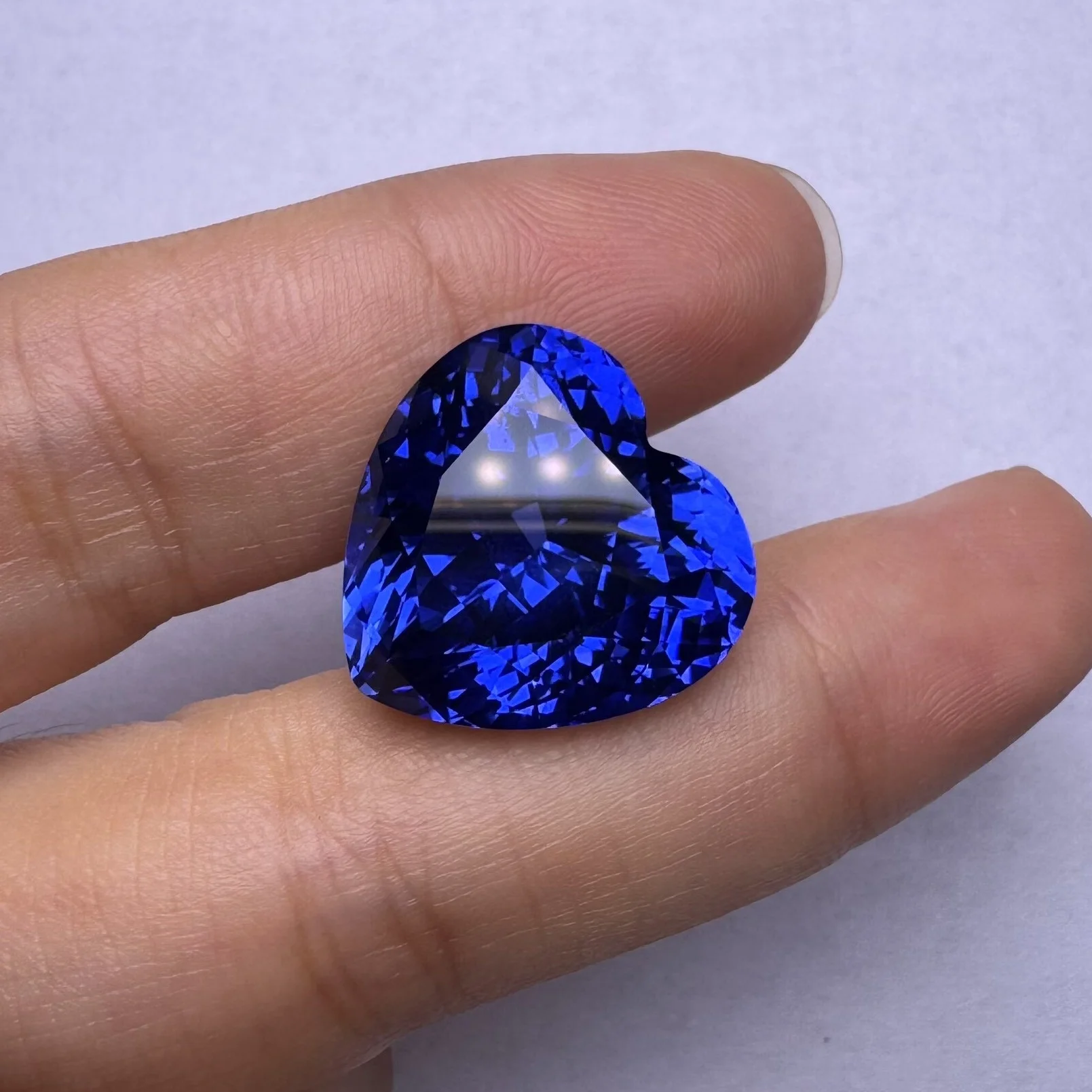 Lab grown Sapphire Heart Shape Loose Stone Multicolor All Size For Women Jewelry Necklace Ring DIY Making