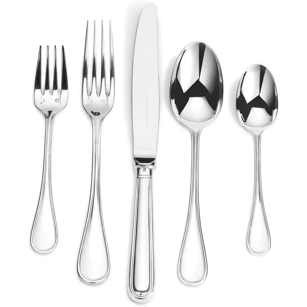 

5-Piece Silver-Plated Dinnerware Set