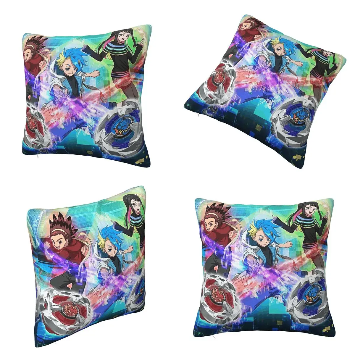 

Beyblade X Square Pillowcase Cushion Cover Pillow Case Throw Pillow Cover for Home Bedroom Car