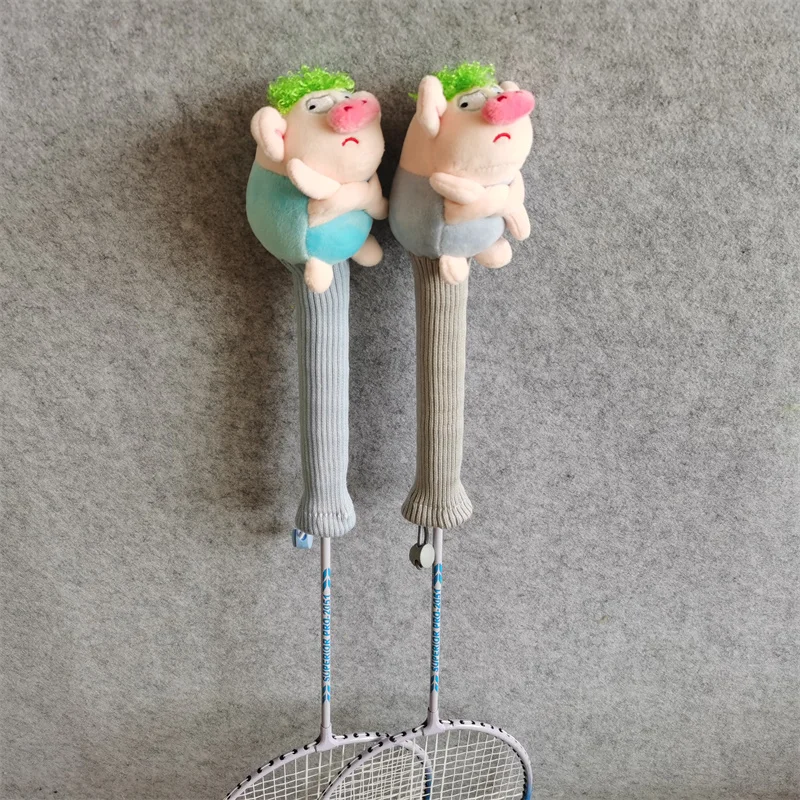 

Angry Pig, чехол для ручки ракетки для бадминтона, мультяшная ручка, защитные пленки, подарок ручной работы