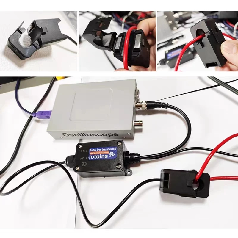LOTO Oscilloscope Current Probe C10B C20B C50B C100B C200B Module AC/DC 25KHz Universally Compatible Clip Ring Dia 13mm
