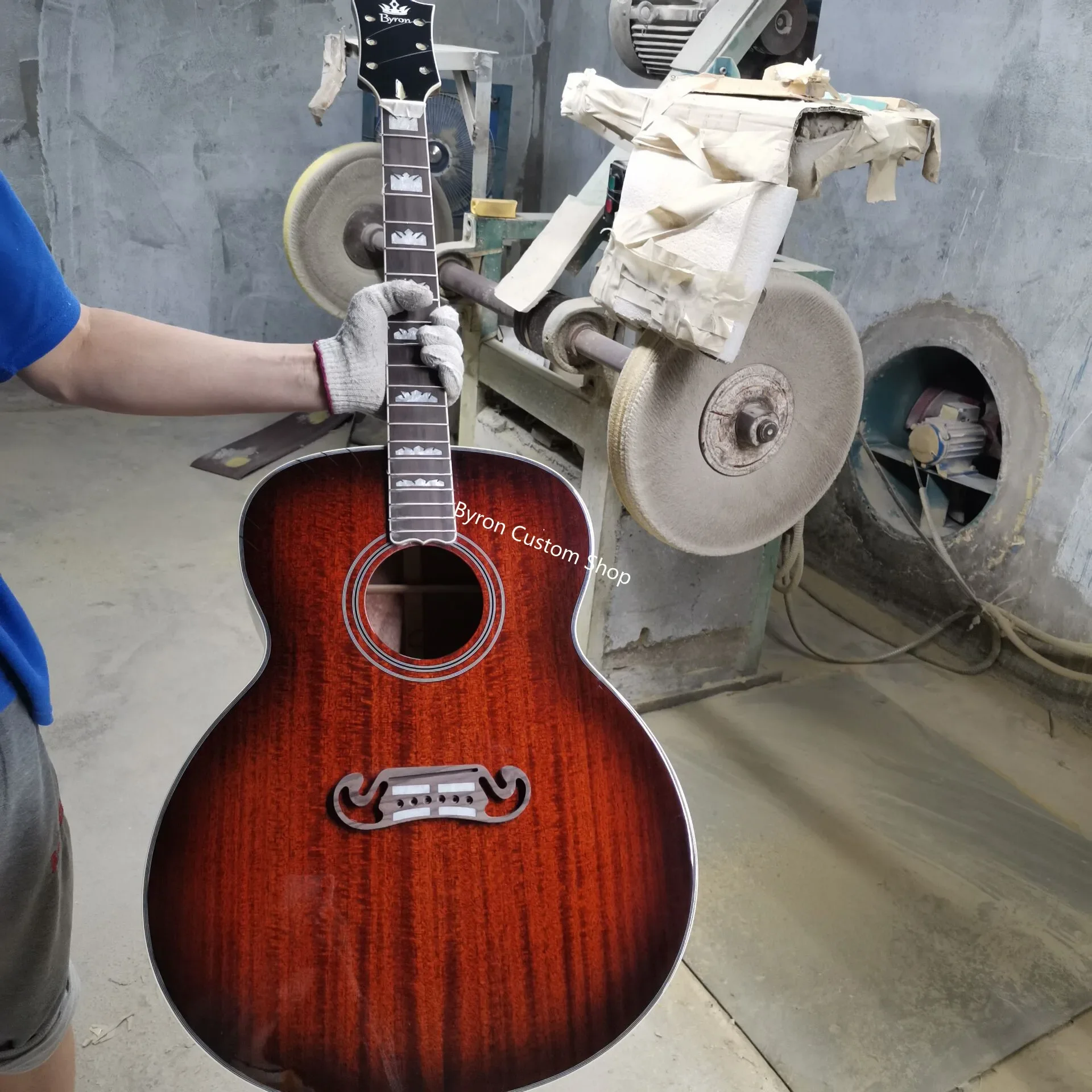 

top quality solid mahogany guitar jumbo body 43 inches acoustic electric guitarcustom acoustic guitar