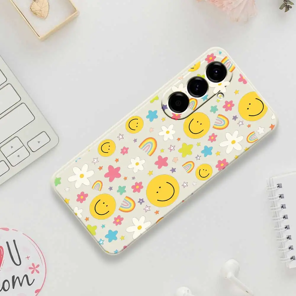 Floral Pattern Phone Case For Samsung Galaxy S25 S24 S23 S22 S21 S20 Ultra Plus S10Plus S24FE S23FE S22FE S21FE S20FE Soft Cover
