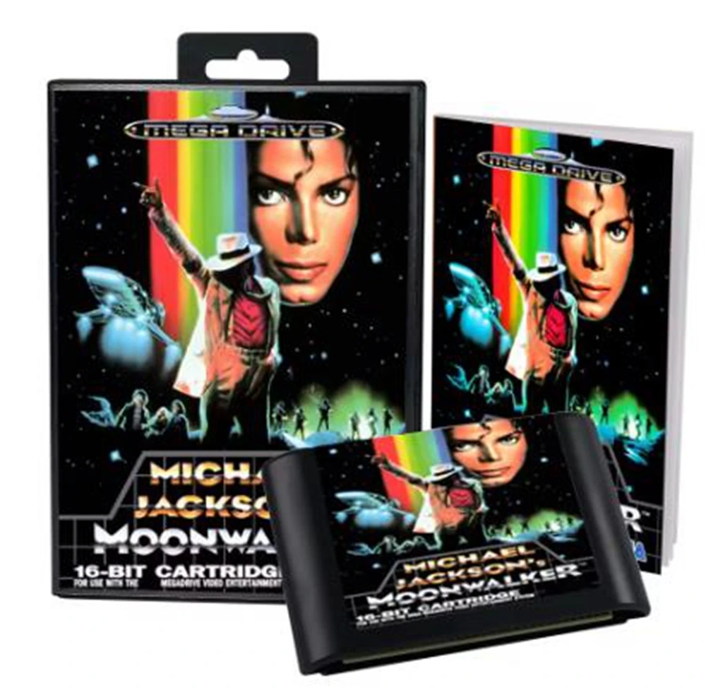 

Michael Jackson's Moonwalker with Box and Manual for 16 Bit Sega MD Game Cartridge Megadrive Genesis System