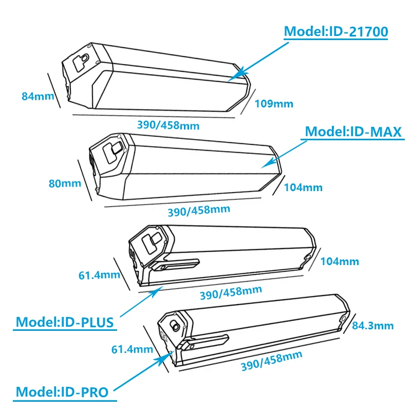 36V 48V 10ah 12ah 24ah Reention Dorado Pro Plus Max E-bike Li-ion Battery for upgrade NCM Moscow Plus electric bike battery