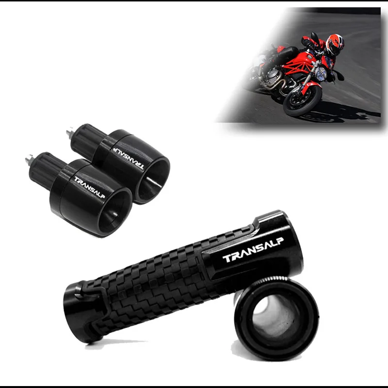 Fit For TRANSALP 600 VH/VJ VK/VL VM/VN VP/VR/VS TRANSALP600 Motorcycle Accessories Aluminium CNC Hand Grips Handle Bar End Cap