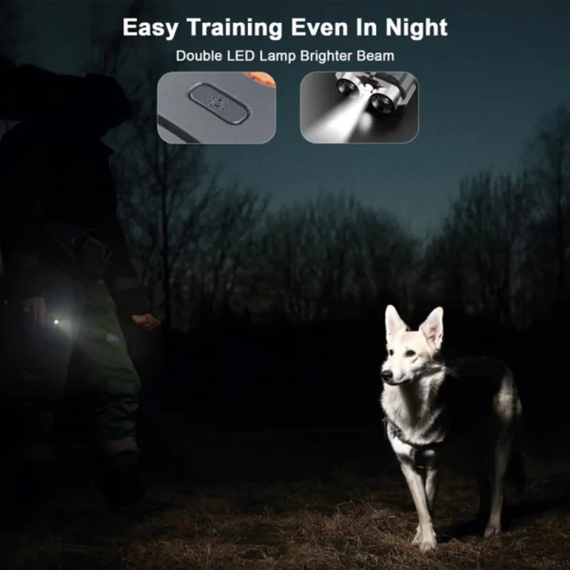 Ultrasonic Dog Barking Control Device Portable with LED Flashlight Anti-Bark Dog Training Equipment Handheld Pet Supplies