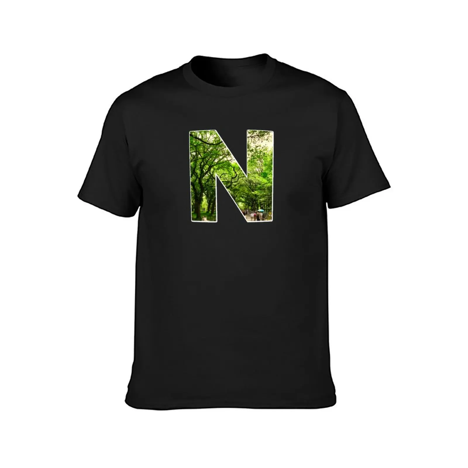 Central Park - Letter N T-shirt oversizeds Short sleeve tee anime clothes cute tops mens graphic t-shirts anime