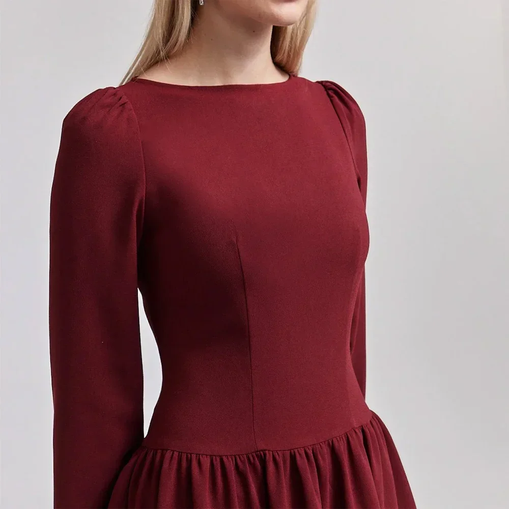 Customized Elegant Evening Dresses A-Line O Neck Long Wedding Prom Dress Exquisite High Quality Formal Party Gown for Women