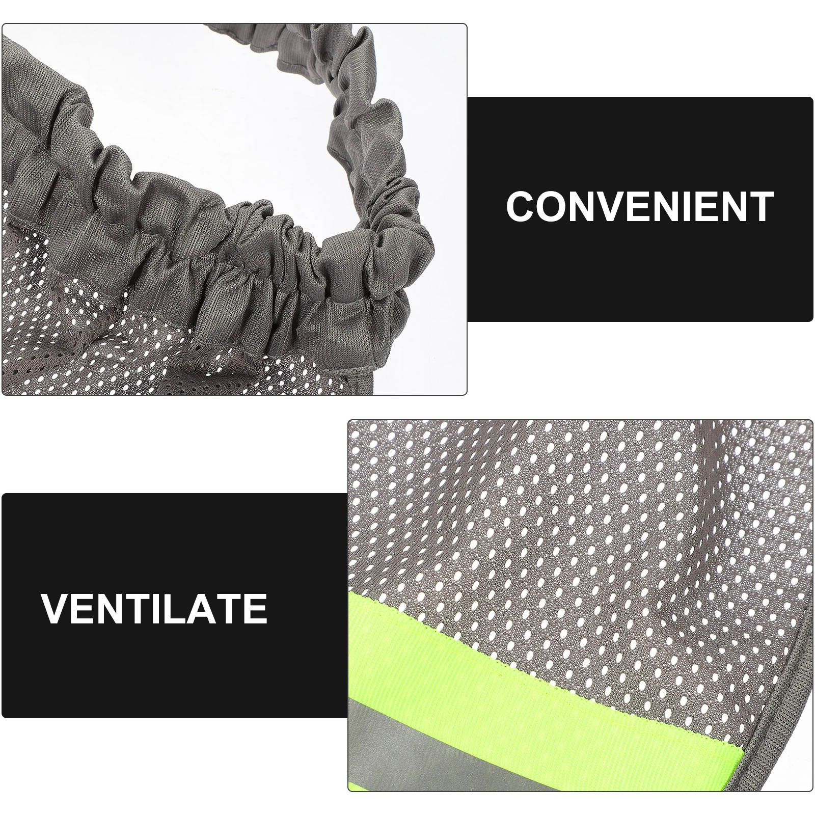 

1PC Reflective Hat Cover for Hard Hat Safety Neck Sun Shade Breathable Mesh Visor Brim Grey Work Cap Cover Hardhat Accessories