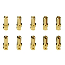 10Pcs Amass 3.5mm 4.0mm High Current Cross Slotted Gold-Plated Banana Plug Suitable for Motor ESC Welding Connector
